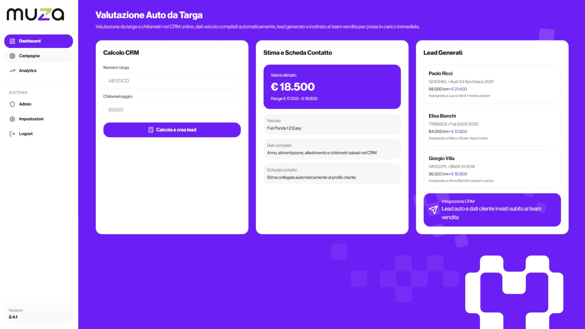 Valutazione Auto da Targa