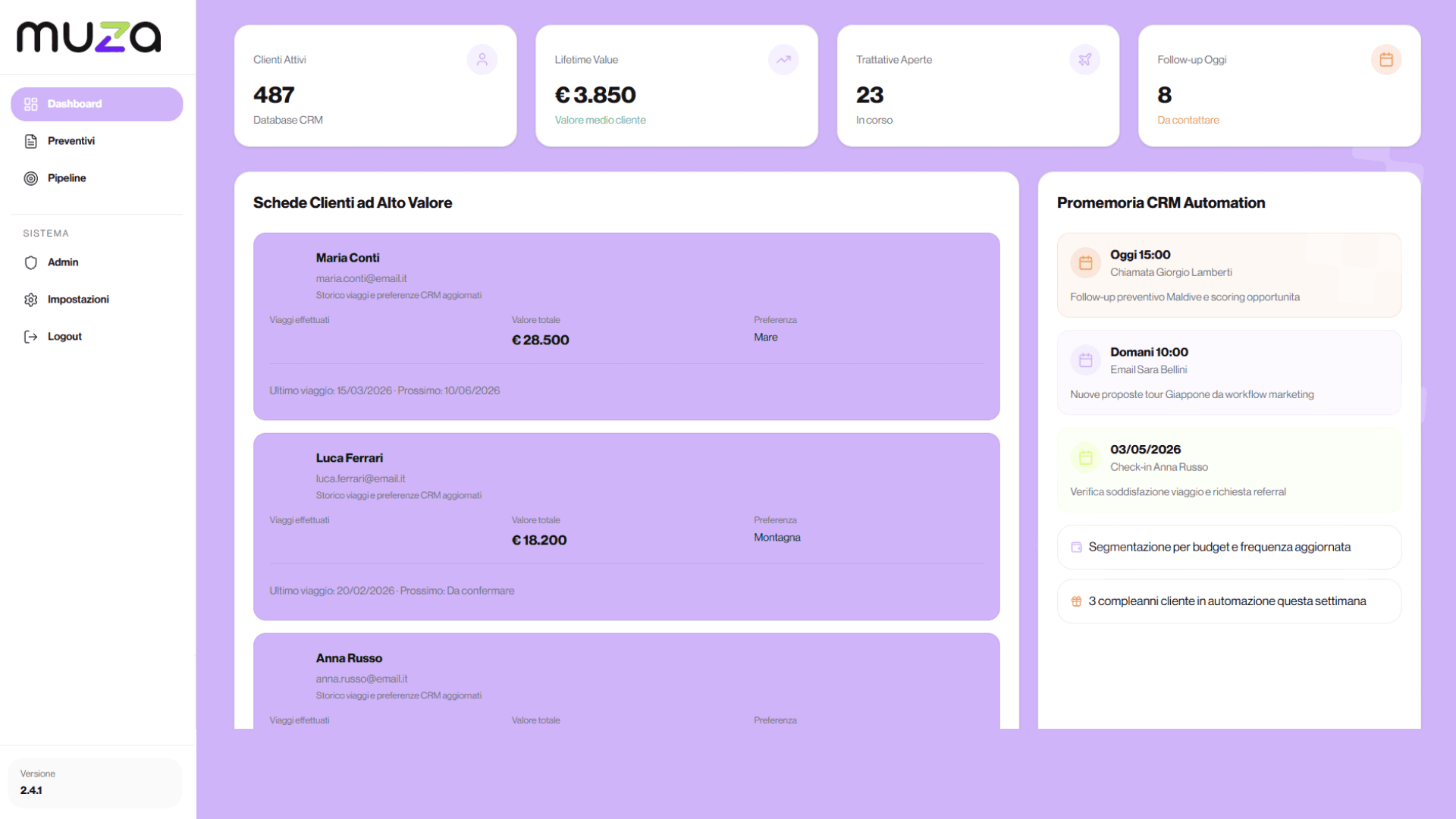 CRM Agenzie Travel